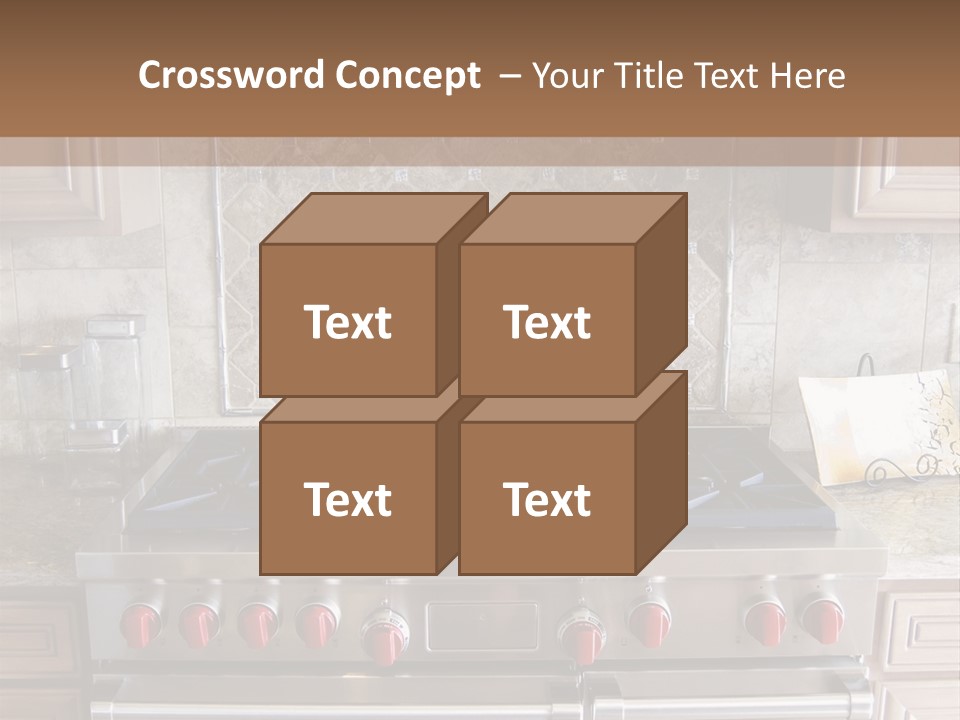 A Stove Top Oven Sitting Inside Of A Kitchen PowerPoint Template