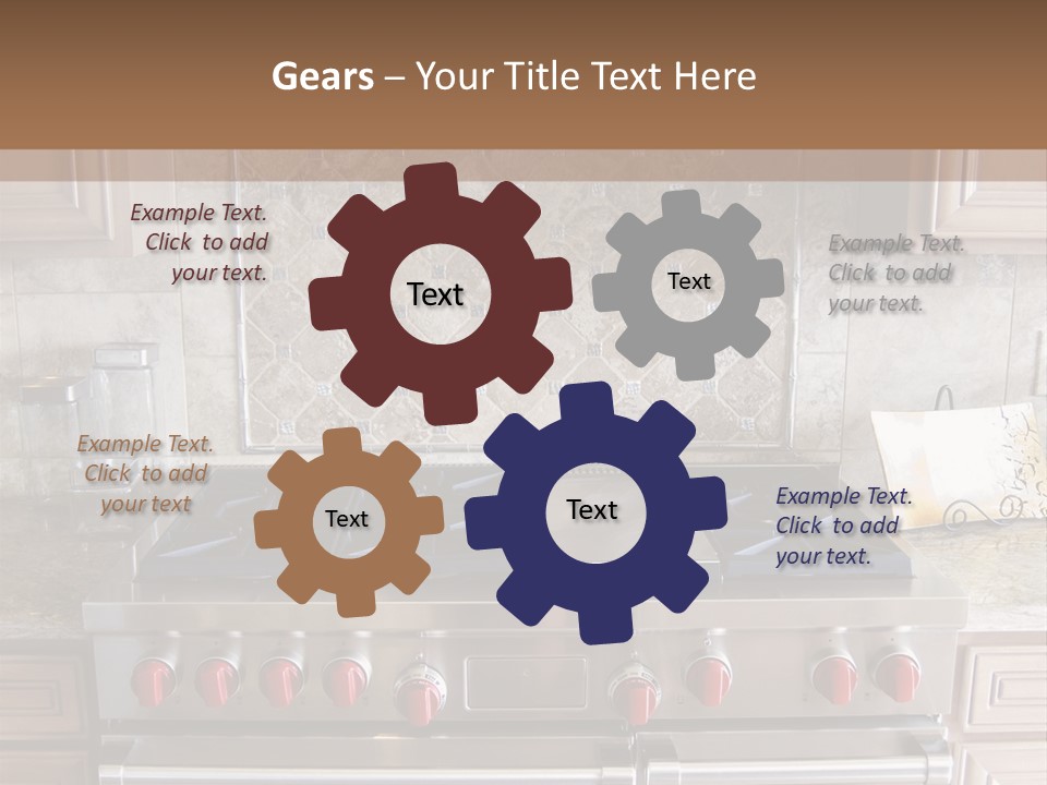 A Stove Top Oven Sitting Inside Of A Kitchen PowerPoint Template