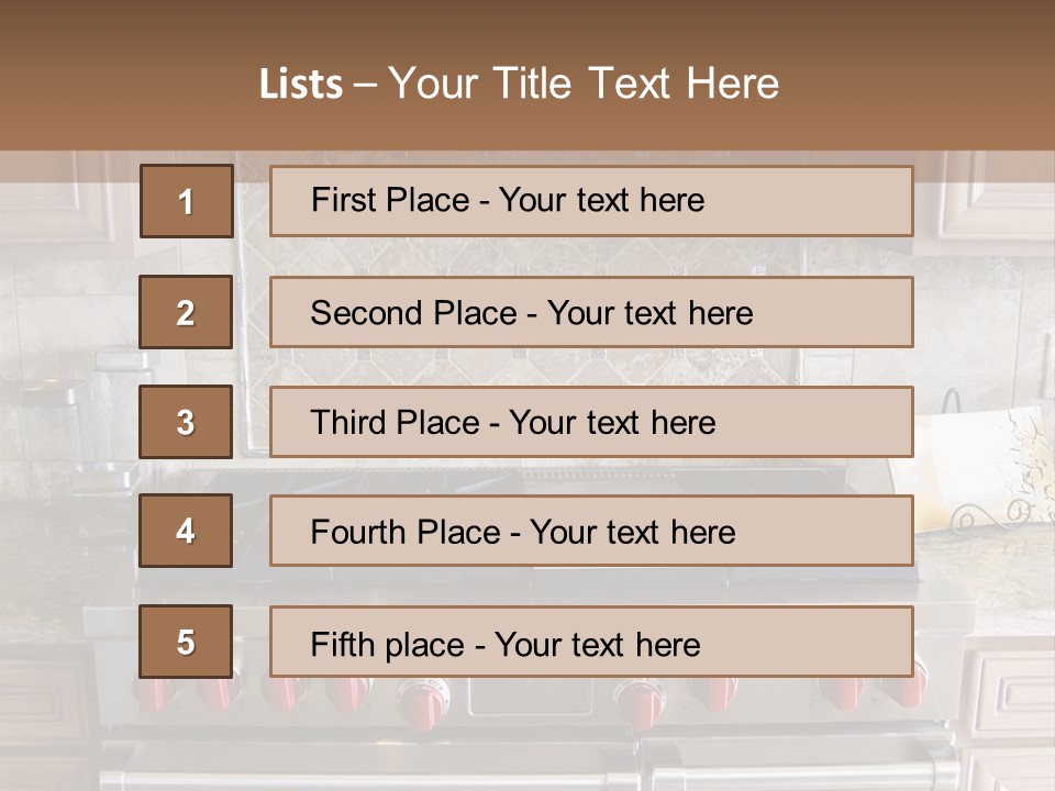 A Stove Top Oven Sitting Inside Of A Kitchen PowerPoint Template