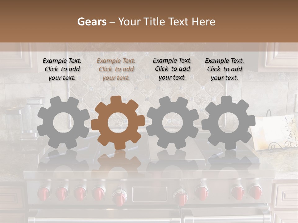 A Stove Top Oven Sitting Inside Of A Kitchen PowerPoint Template