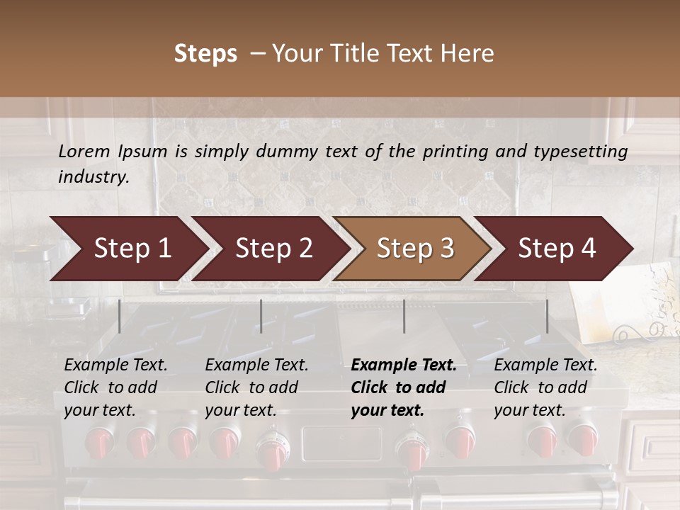 A Stove Top Oven Sitting Inside Of A Kitchen PowerPoint Template