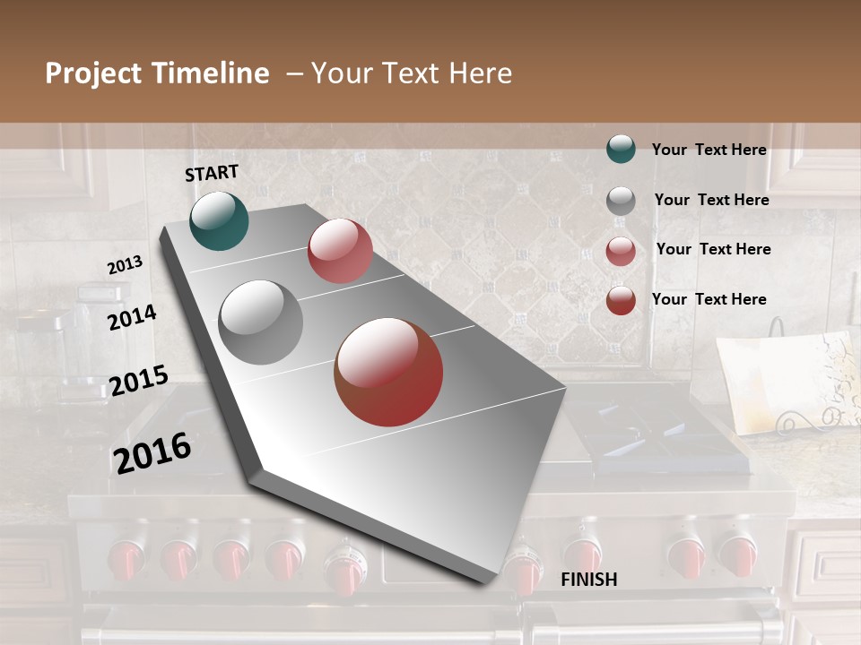 A Stove Top Oven Sitting Inside Of A Kitchen PowerPoint Template