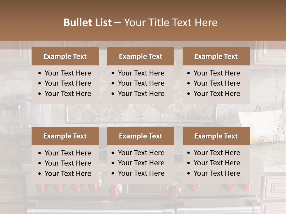 A Stove Top Oven Sitting Inside Of A Kitchen PowerPoint Template