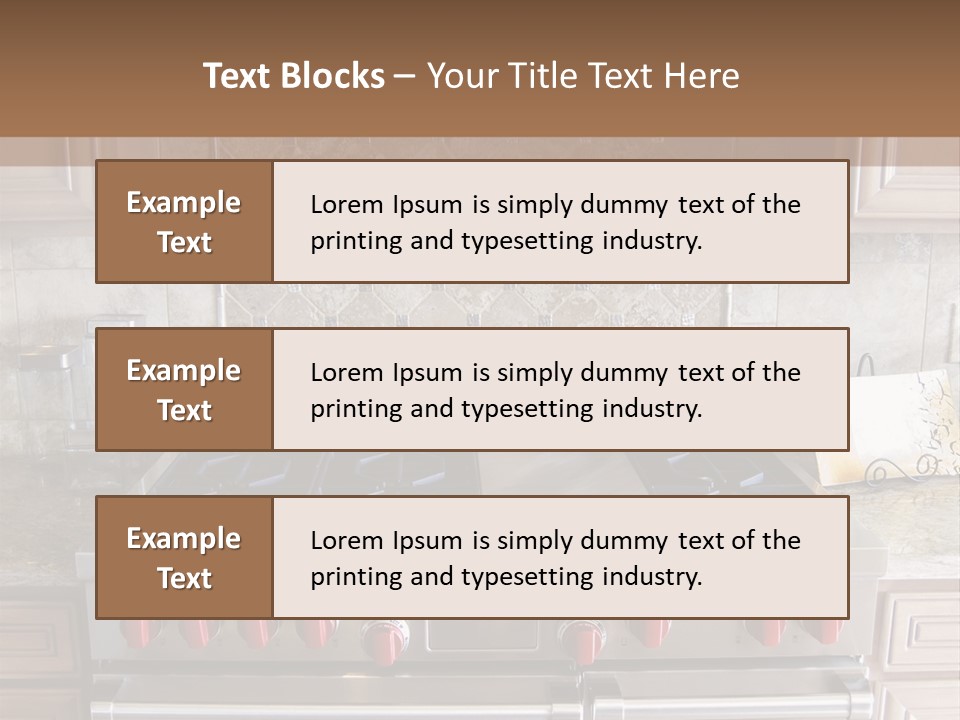 A Stove Top Oven Sitting Inside Of A Kitchen PowerPoint Template