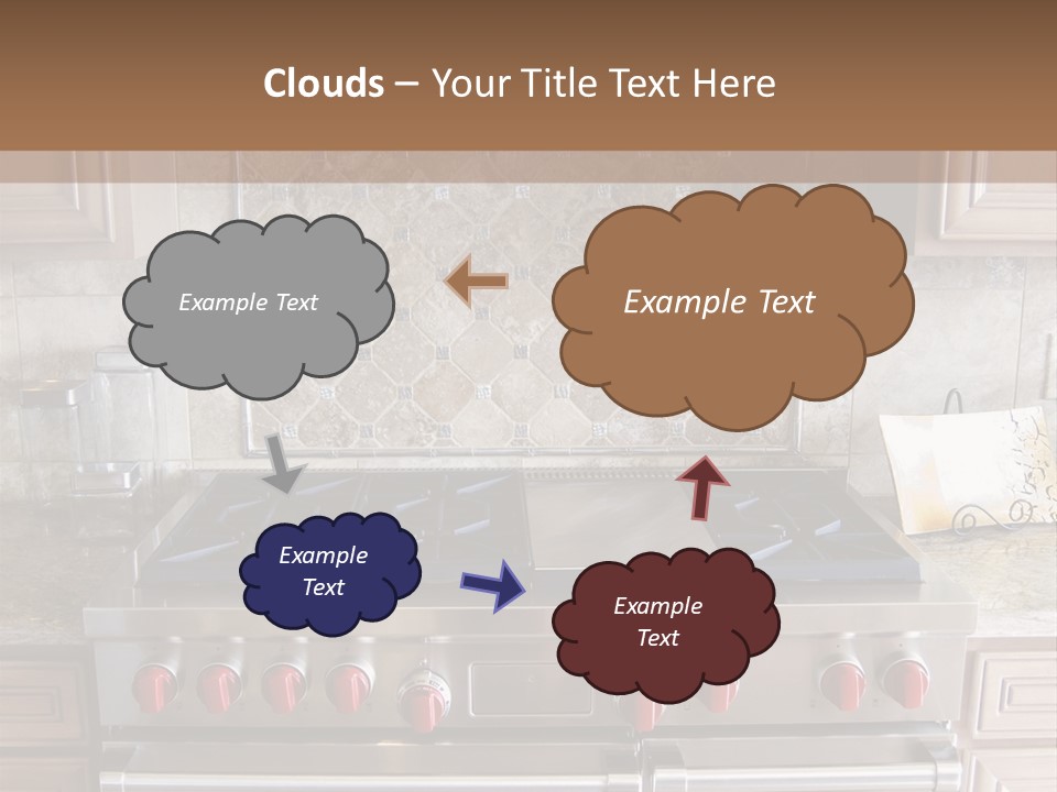 A Stove Top Oven Sitting Inside Of A Kitchen PowerPoint Template