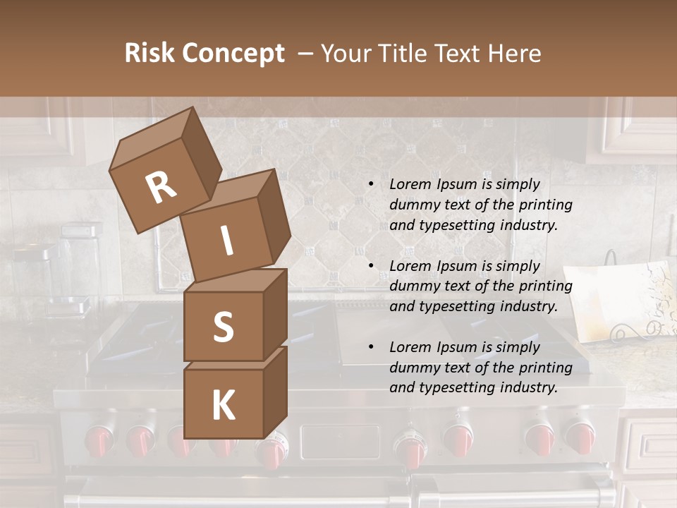A Stove Top Oven Sitting Inside Of A Kitchen PowerPoint Template