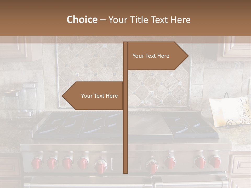 A Stove Top Oven Sitting Inside Of A Kitchen PowerPoint Template