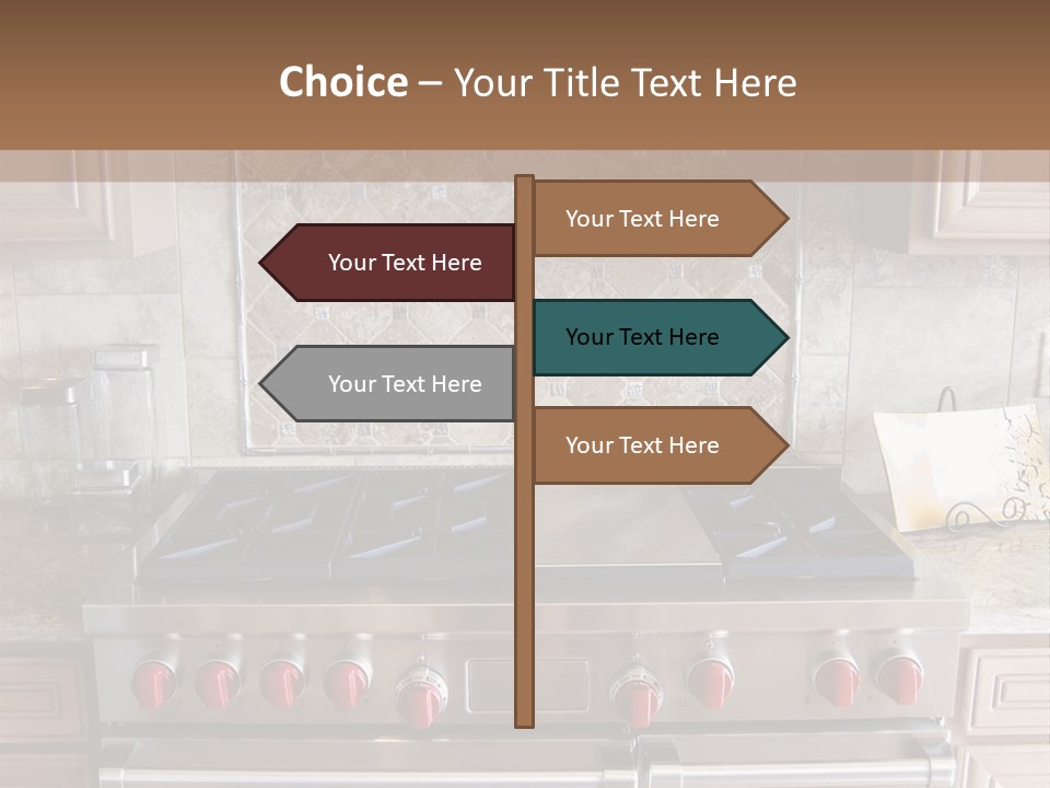 A Stove Top Oven Sitting Inside Of A Kitchen PowerPoint Template