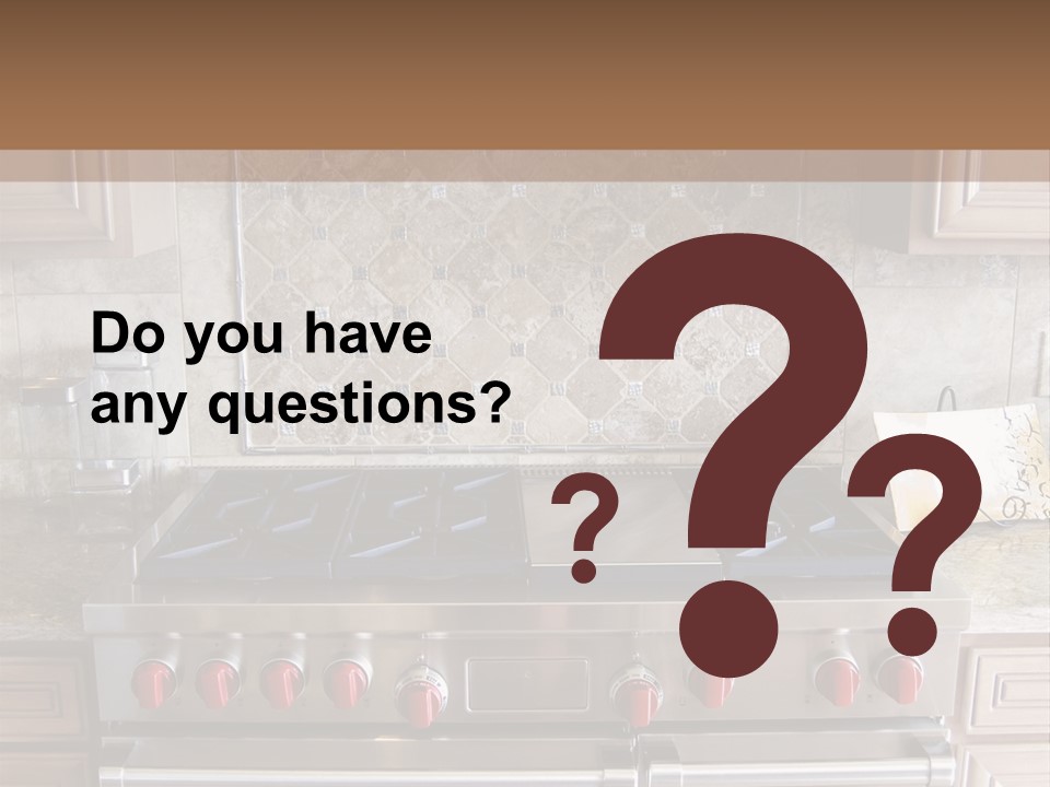 A Stove Top Oven Sitting Inside Of A Kitchen PowerPoint Template