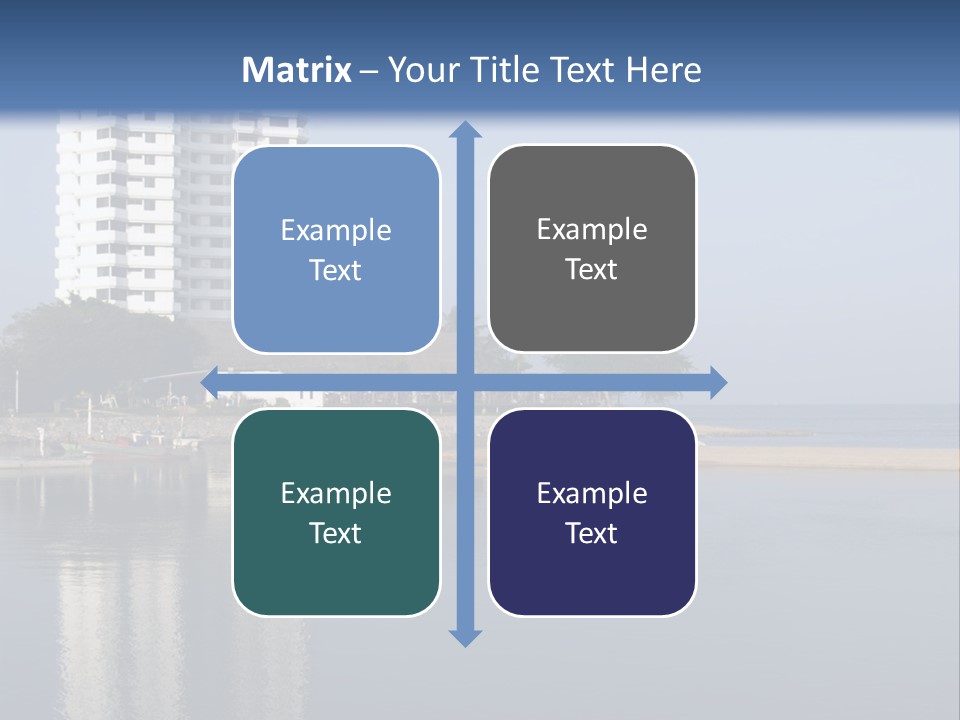 A Large White Building Sitting Next To A Body Of Water PowerPoint Template