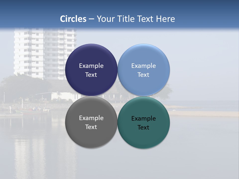 A Large White Building Sitting Next To A Body Of Water PowerPoint Template