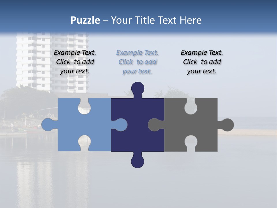 A Large White Building Sitting Next To A Body Of Water PowerPoint Template