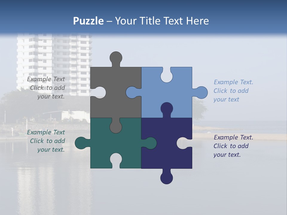 A Large White Building Sitting Next To A Body Of Water PowerPoint Template