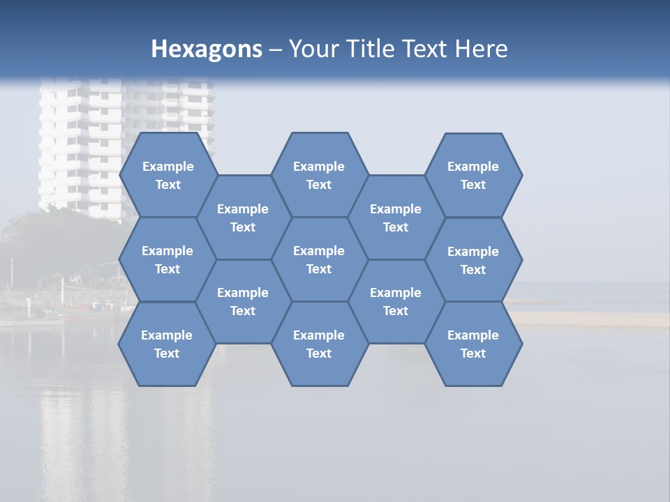 A Large White Building Sitting Next To A Body Of Water PowerPoint Template