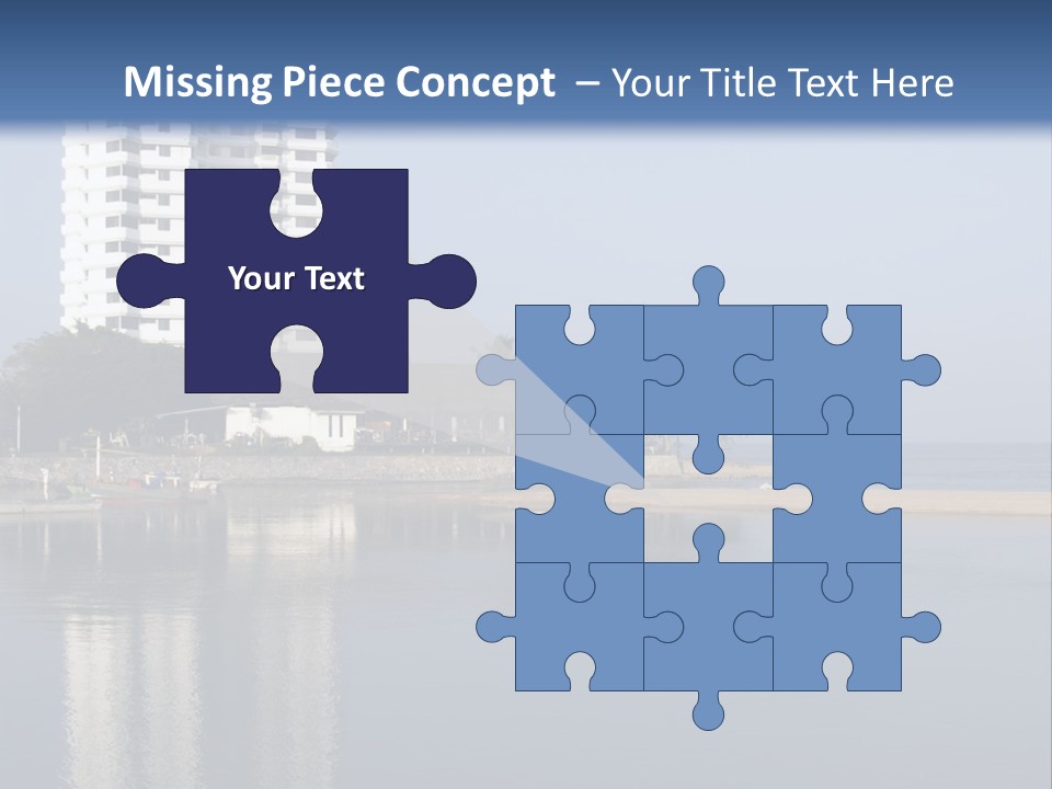 A Large White Building Sitting Next To A Body Of Water PowerPoint Template