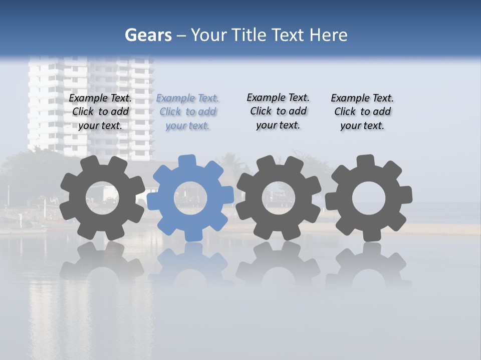 A Large White Building Sitting Next To A Body Of Water PowerPoint Template