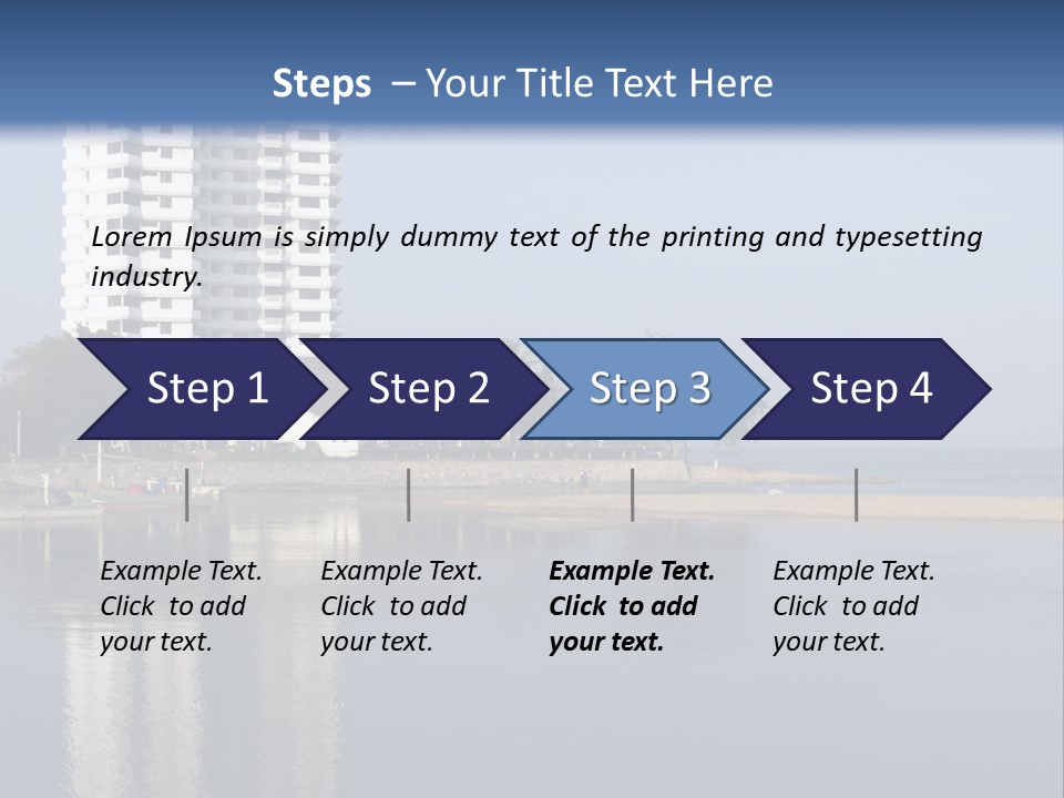 A Large White Building Sitting Next To A Body Of Water PowerPoint Template
