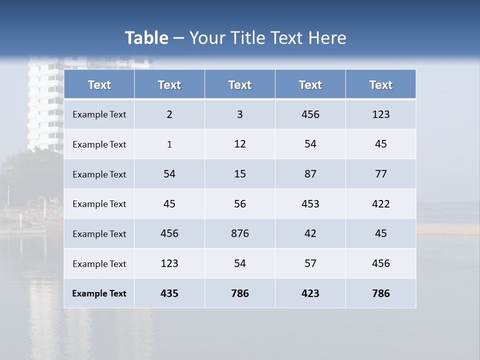 A Large White Building Sitting Next To A Body Of Water PowerPoint Template