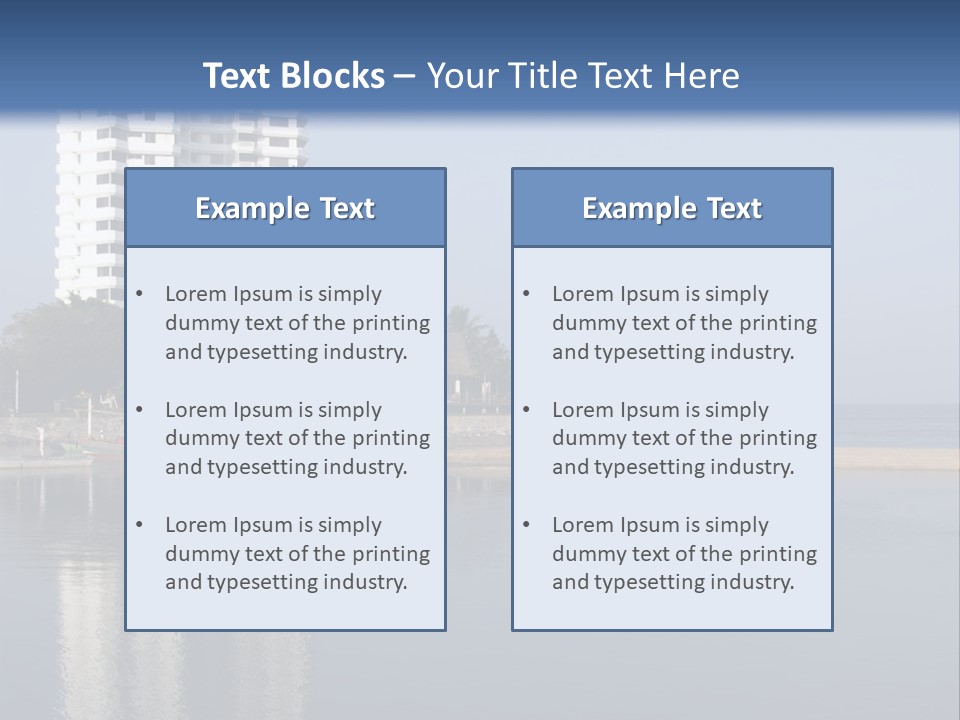 A Large White Building Sitting Next To A Body Of Water PowerPoint Template
