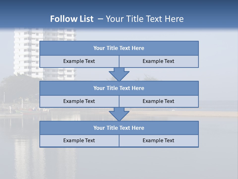 A Large White Building Sitting Next To A Body Of Water PowerPoint Template