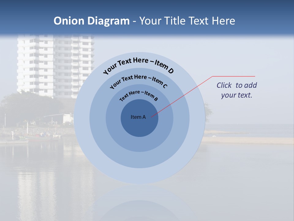 A Large White Building Sitting Next To A Body Of Water PowerPoint Template