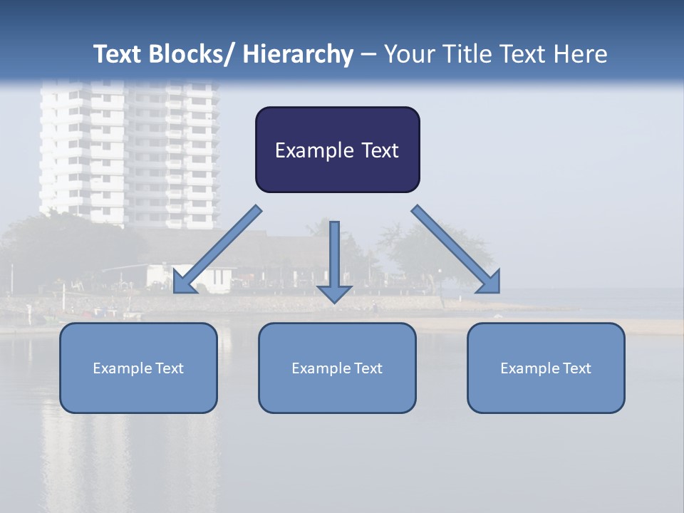 A Large White Building Sitting Next To A Body Of Water PowerPoint Template