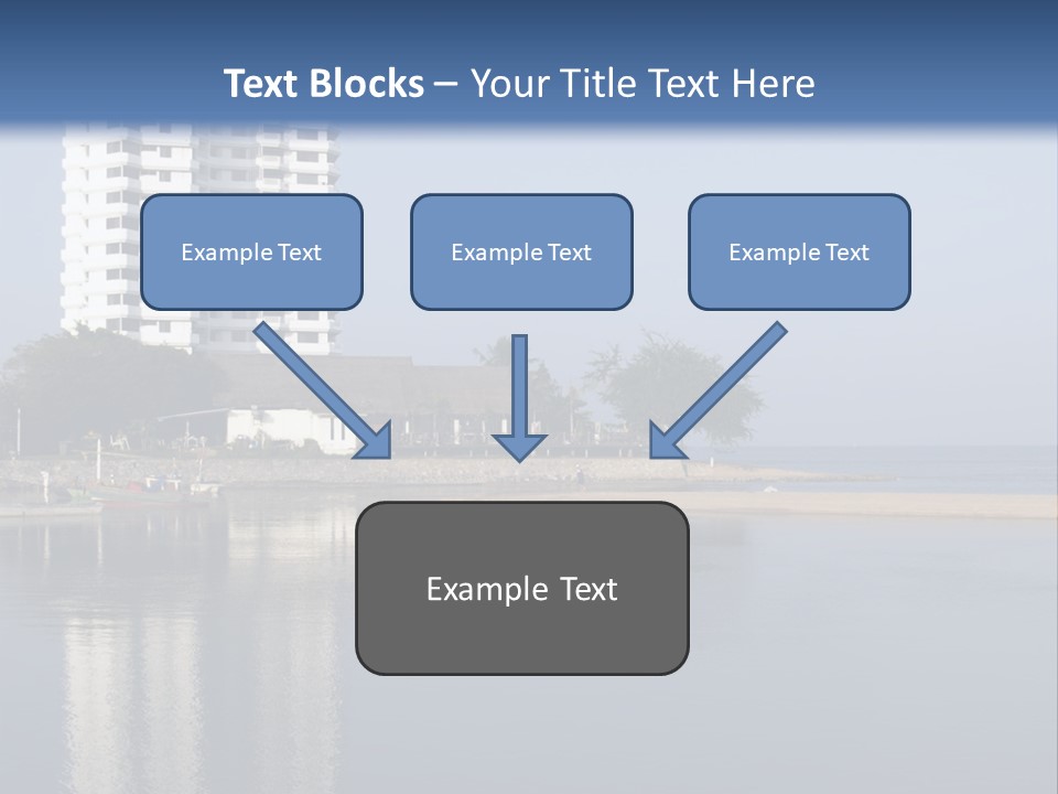 A Large White Building Sitting Next To A Body Of Water PowerPoint Template