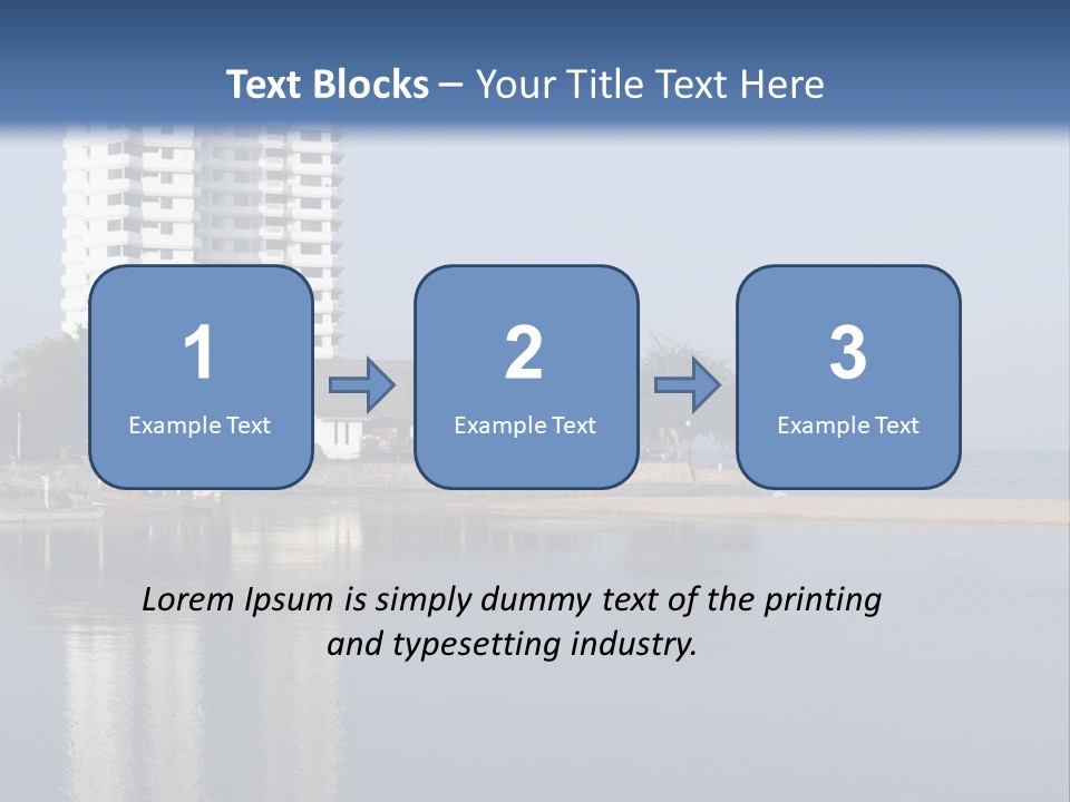 A Large White Building Sitting Next To A Body Of Water PowerPoint Template