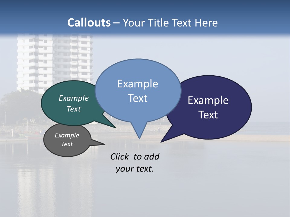 A Large White Building Sitting Next To A Body Of Water PowerPoint Template