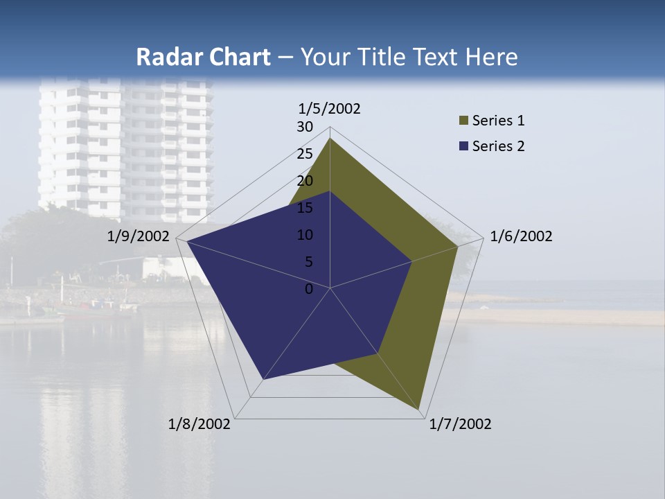A Large White Building Sitting Next To A Body Of Water PowerPoint Template