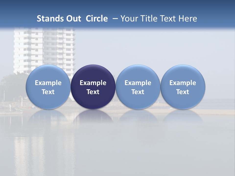 A Large White Building Sitting Next To A Body Of Water PowerPoint Template