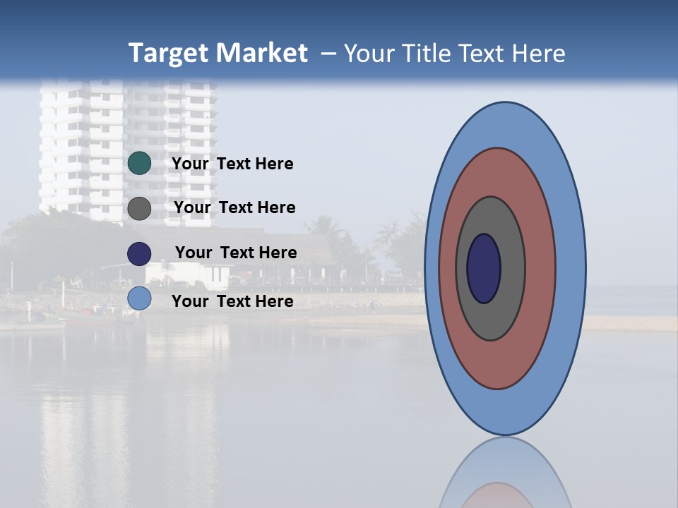 A Large White Building Sitting Next To A Body Of Water PowerPoint Template