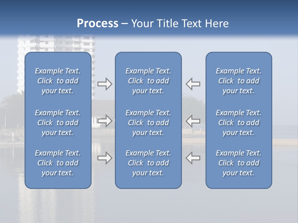 A Large White Building Sitting Next To A Body Of Water PowerPoint Template