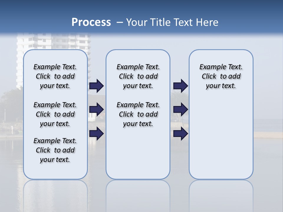 A Large White Building Sitting Next To A Body Of Water PowerPoint Template