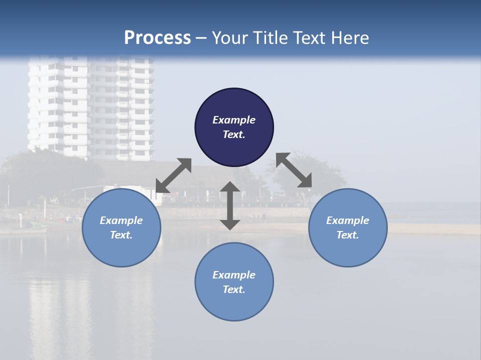 A Large White Building Sitting Next To A Body Of Water PowerPoint Template