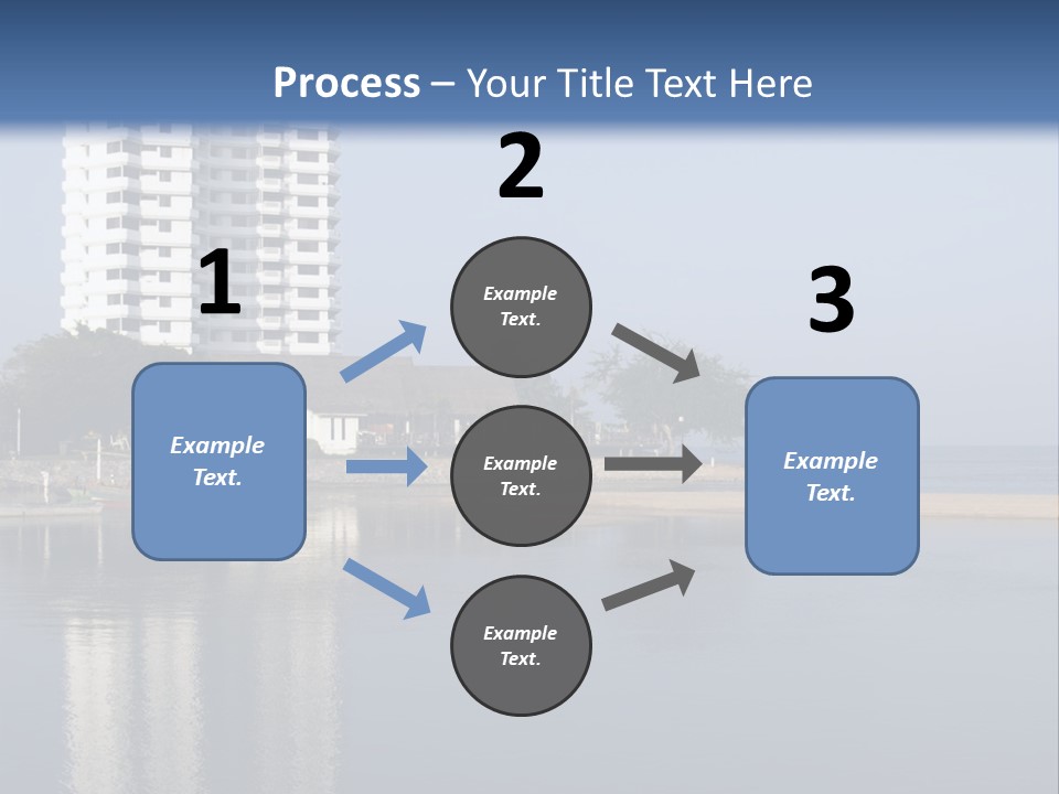 A Large White Building Sitting Next To A Body Of Water PowerPoint Template