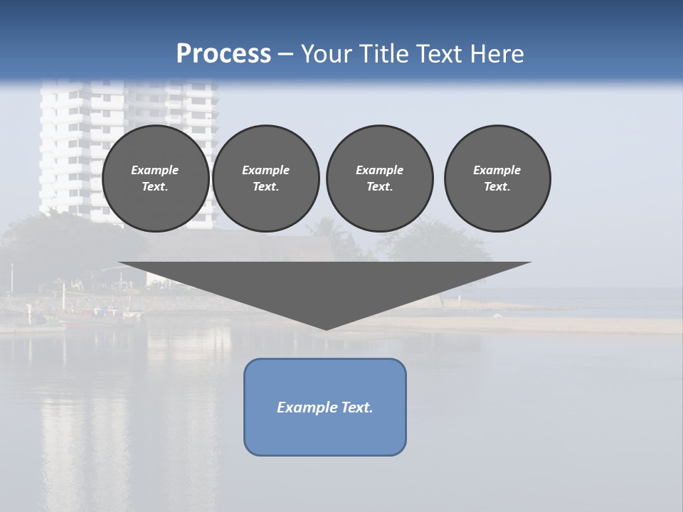 A Large White Building Sitting Next To A Body Of Water PowerPoint Template