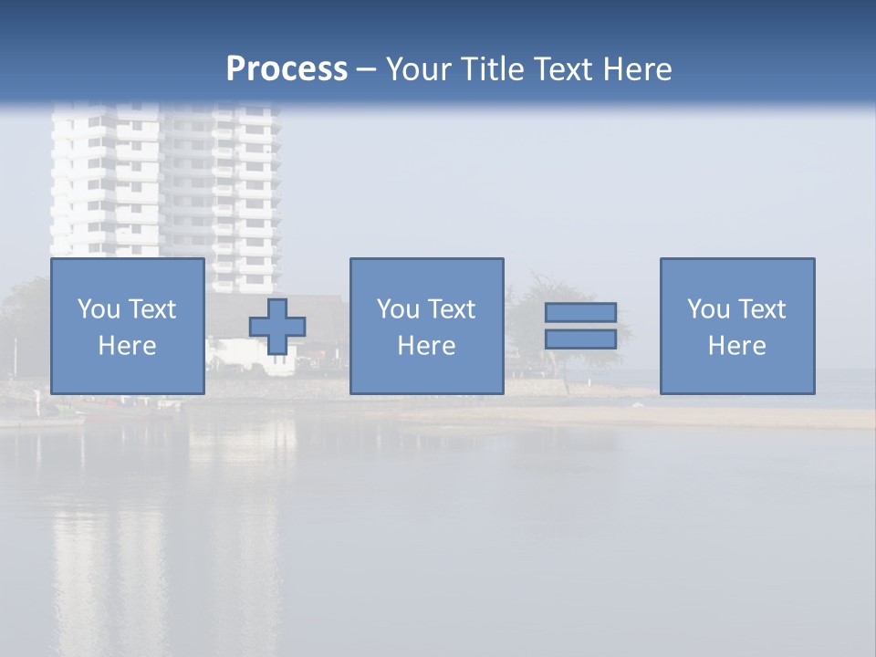 A Large White Building Sitting Next To A Body Of Water PowerPoint Template