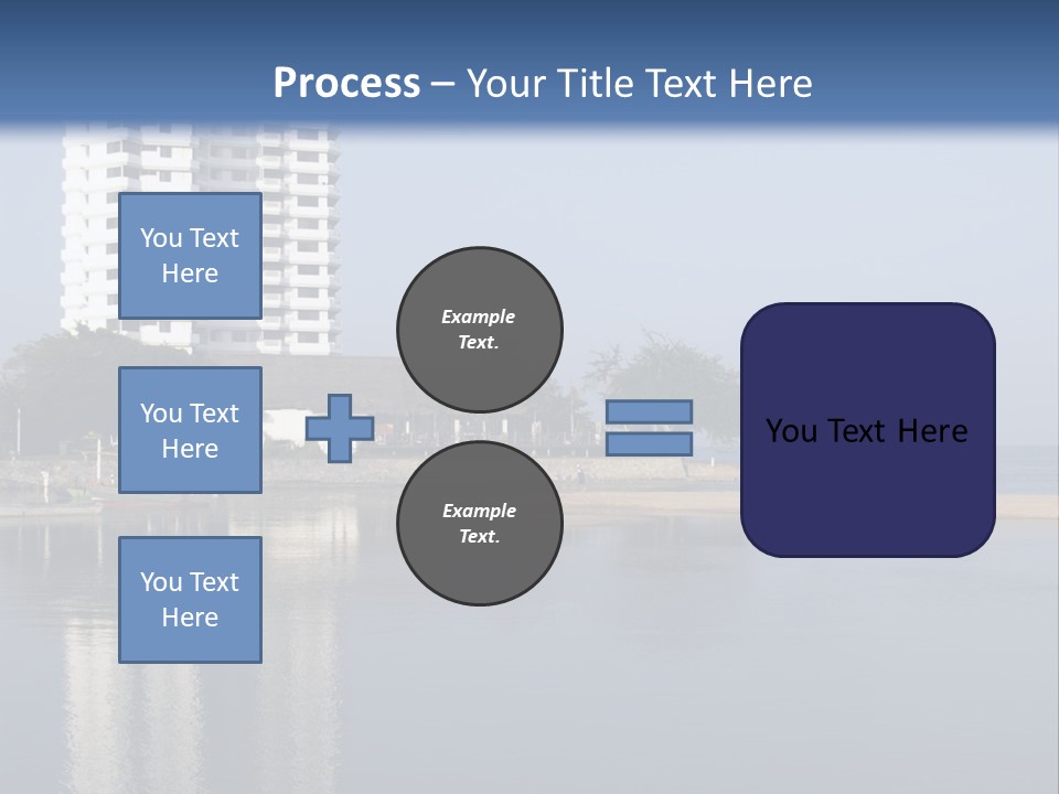 A Large White Building Sitting Next To A Body Of Water PowerPoint Template