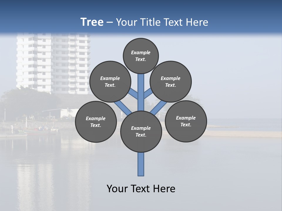 A Large White Building Sitting Next To A Body Of Water PowerPoint Template