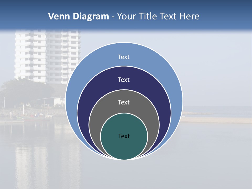 A Large White Building Sitting Next To A Body Of Water PowerPoint Template