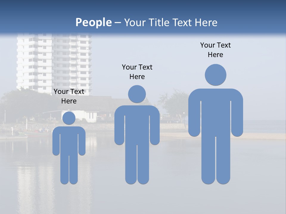 A Large White Building Sitting Next To A Body Of Water PowerPoint Template