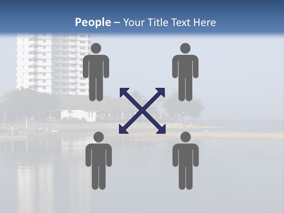A Large White Building Sitting Next To A Body Of Water PowerPoint Template