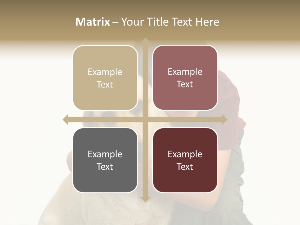 Boy And Dog, Isolated On White PowerPoint Template