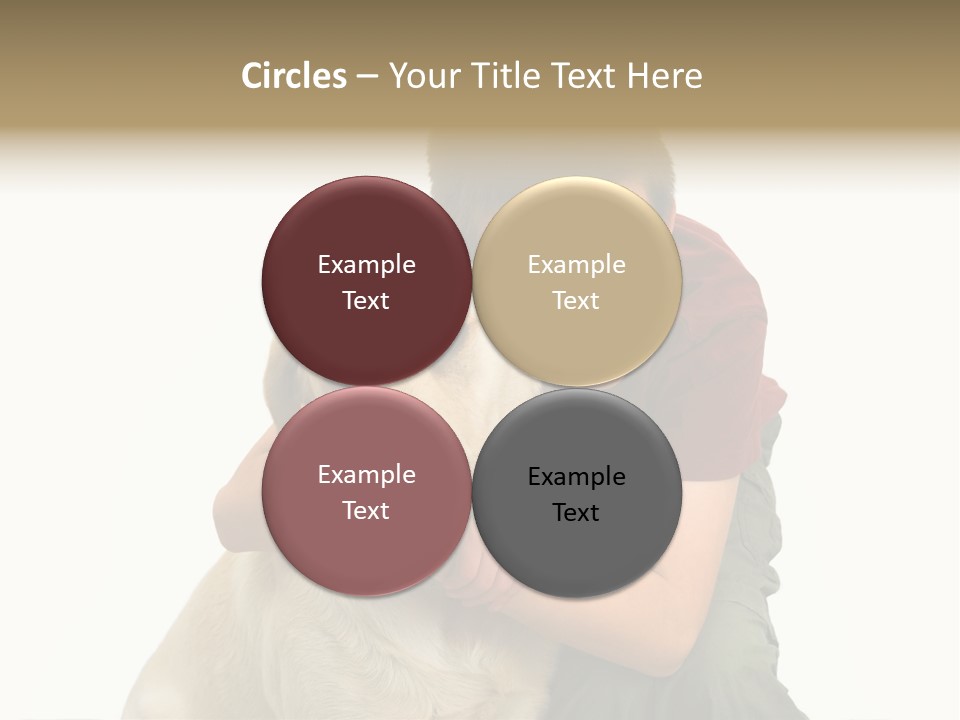 Boy And Dog, Isolated On White PowerPoint Template