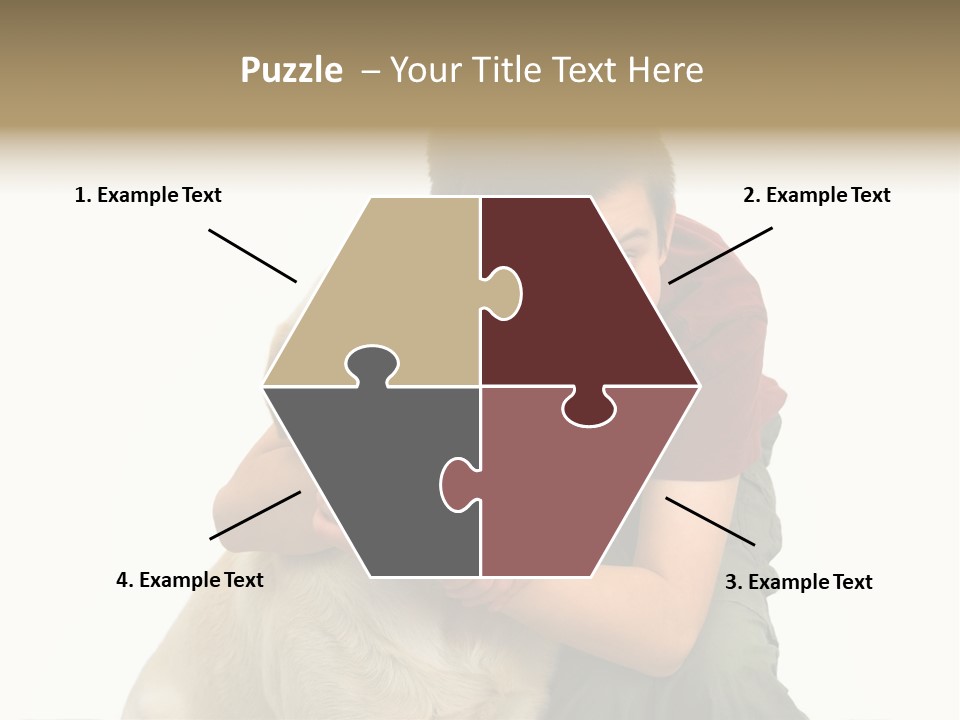 Boy And Dog, Isolated On White PowerPoint Template