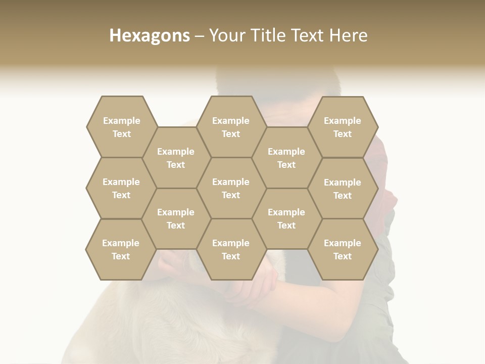 Boy And Dog, Isolated On White PowerPoint Template