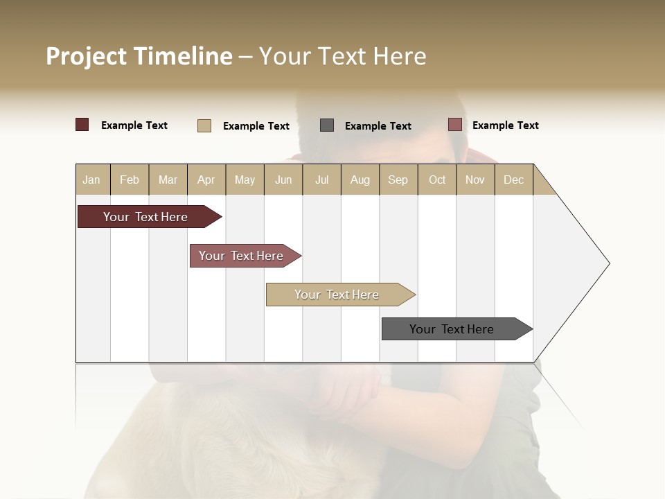 Boy And Dog, Isolated On White PowerPoint Template