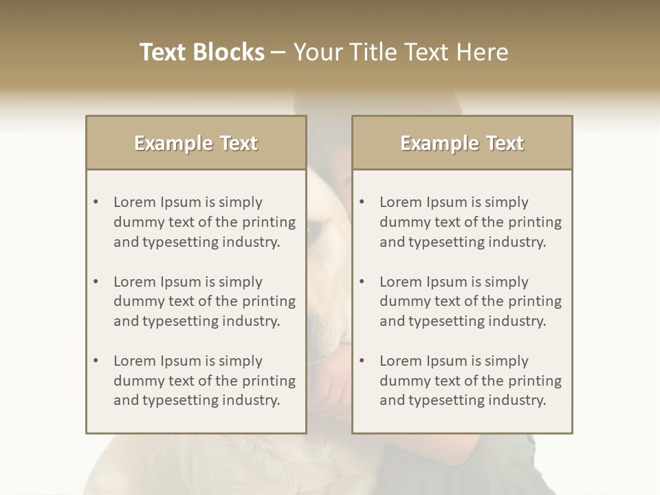 Boy And Dog, Isolated On White PowerPoint Template