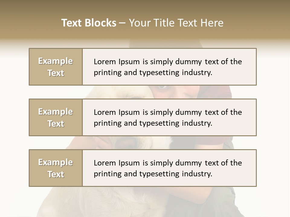 Boy And Dog, Isolated On White PowerPoint Template